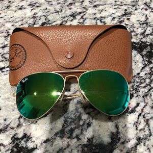 Large RayBan Aviator Flash lenses